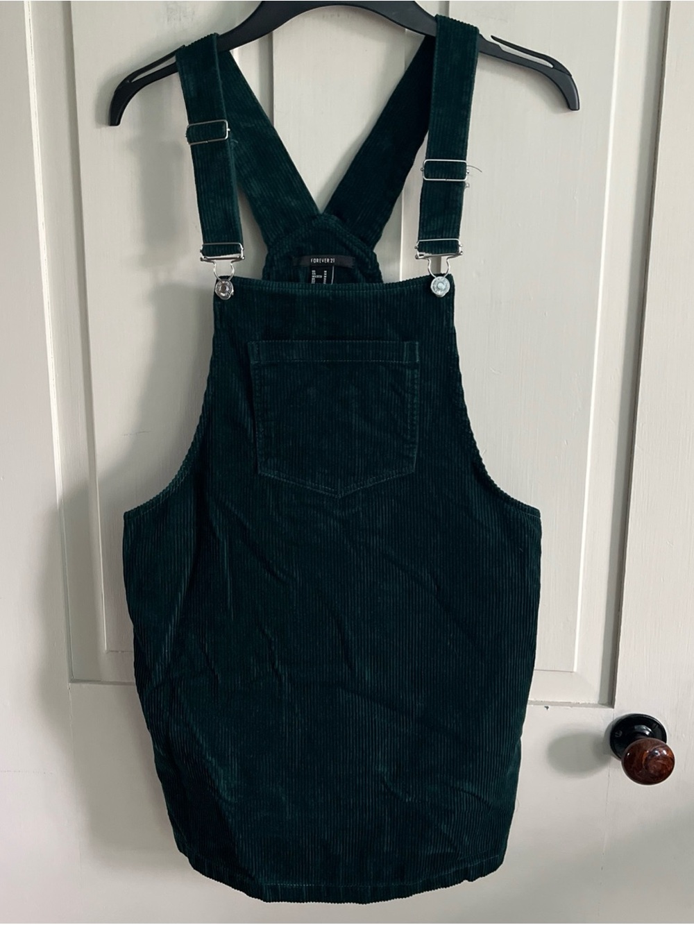 Forever 21 Forest Green Corduroy Overall Skirt